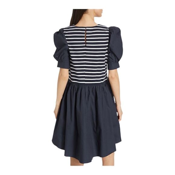 English Factory Navy Blue and White Striped Minidress Size Small - Picture 4 of 8